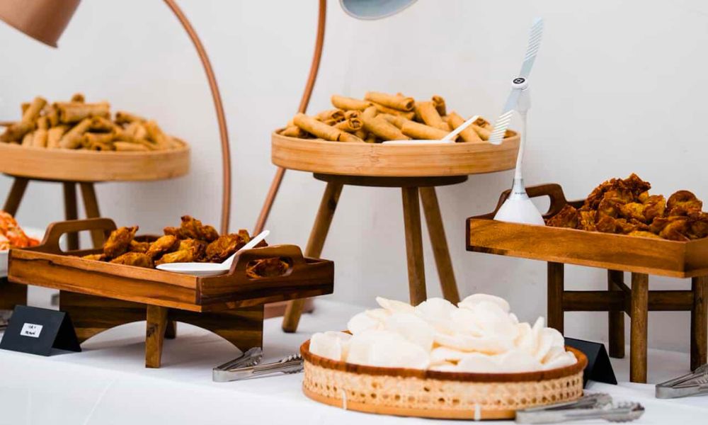 Wedding reception catering setup by Mamalyn Catering in Melbourne Victoria