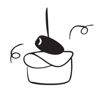 catering food icon black olive