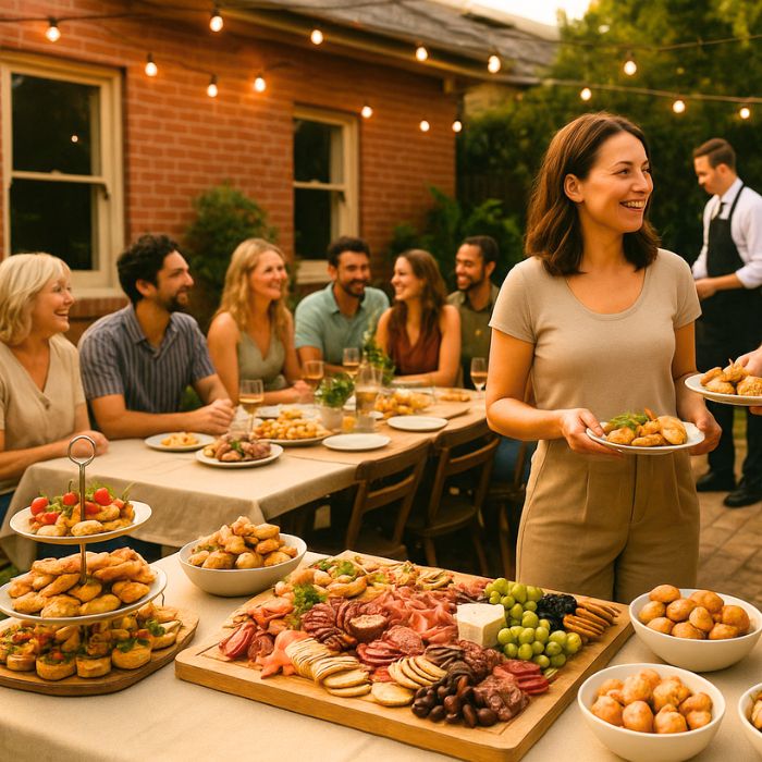 backyard event with catering in Melbourne, Victoria